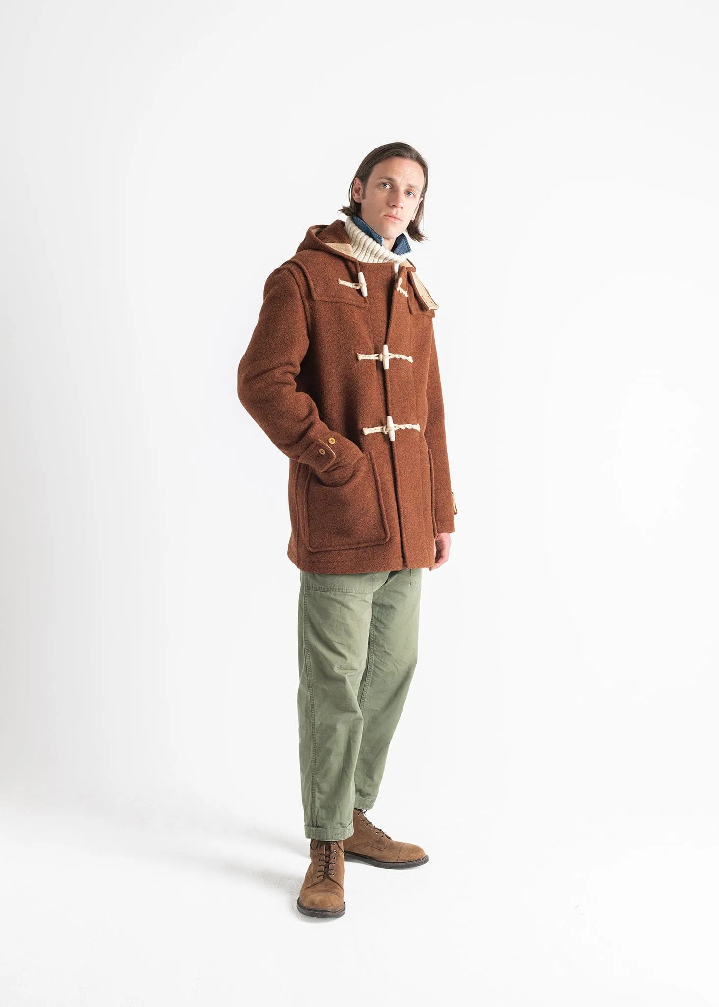 Mid Monty Duffle Coat Rust