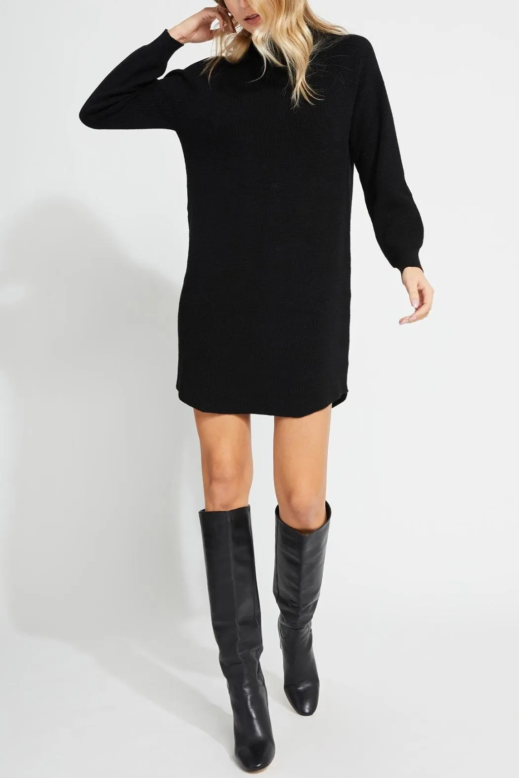 Mid-Thigh Sweater Dress