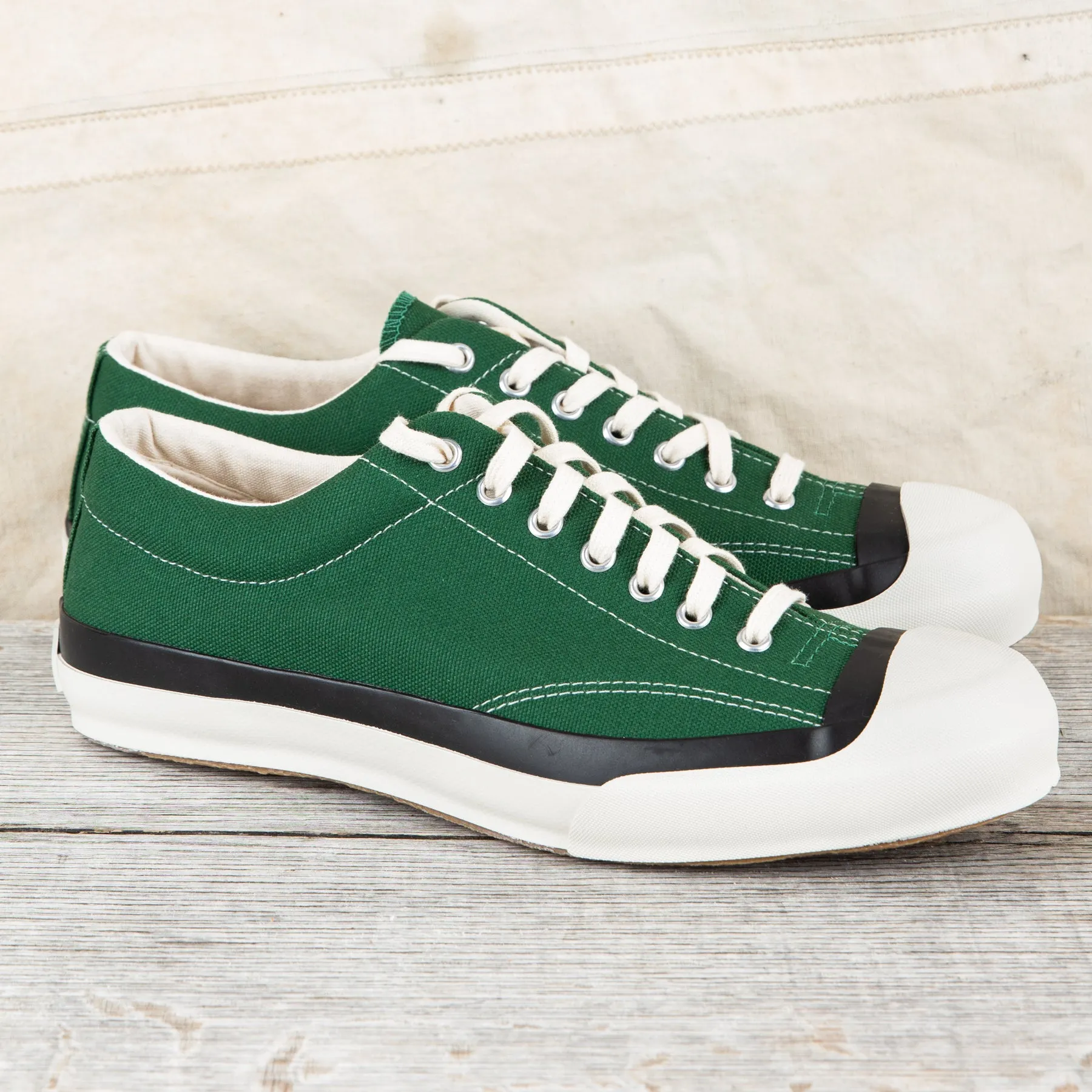 Moonstar Gym Court Vulcanized Rubber Sneakers Green