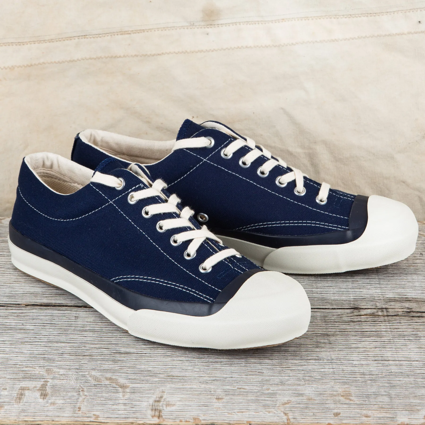 Moonstar Gym Court Vulcanized Rubber Sneakers Navy