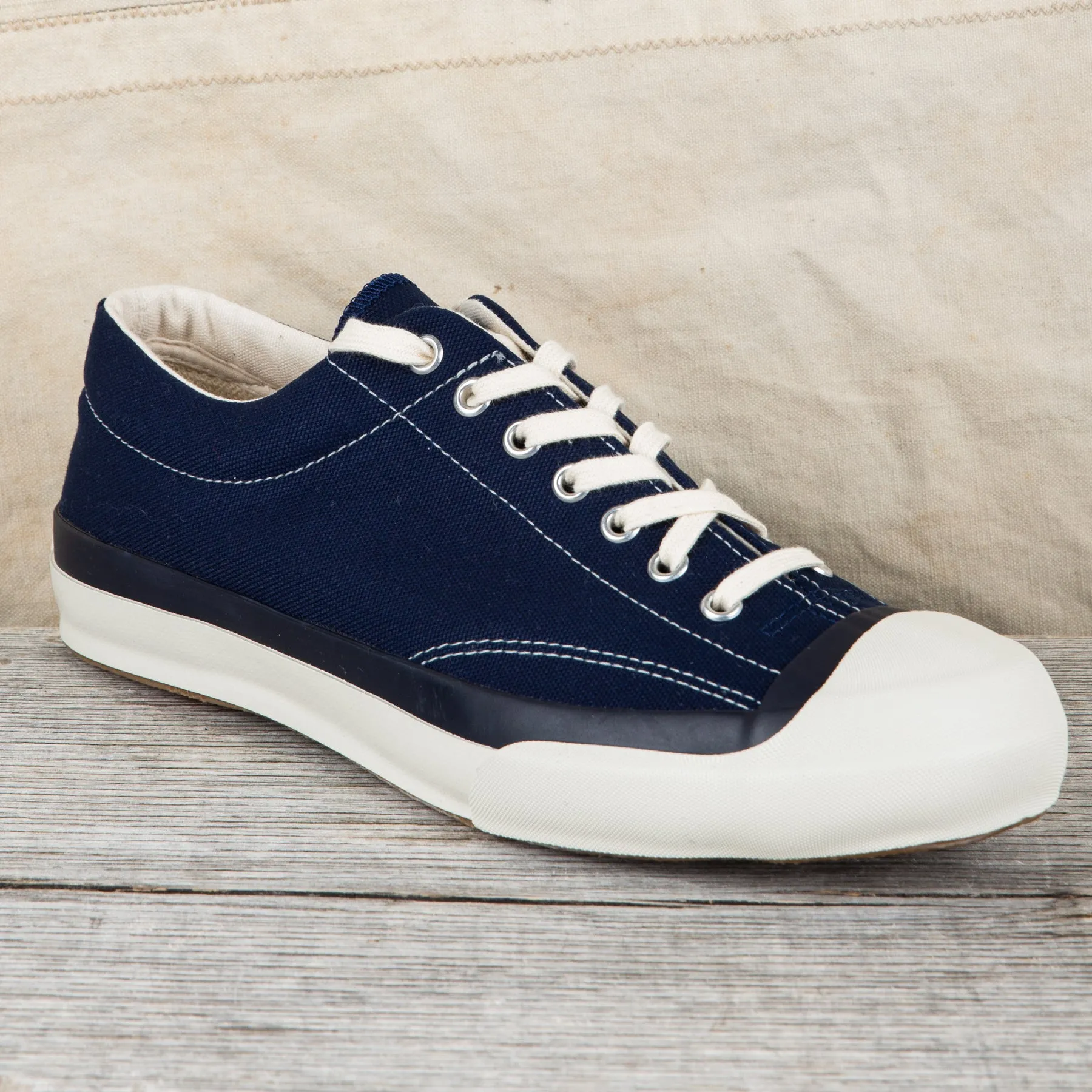 Moonstar Gym Court Vulcanized Rubber Sneakers Navy