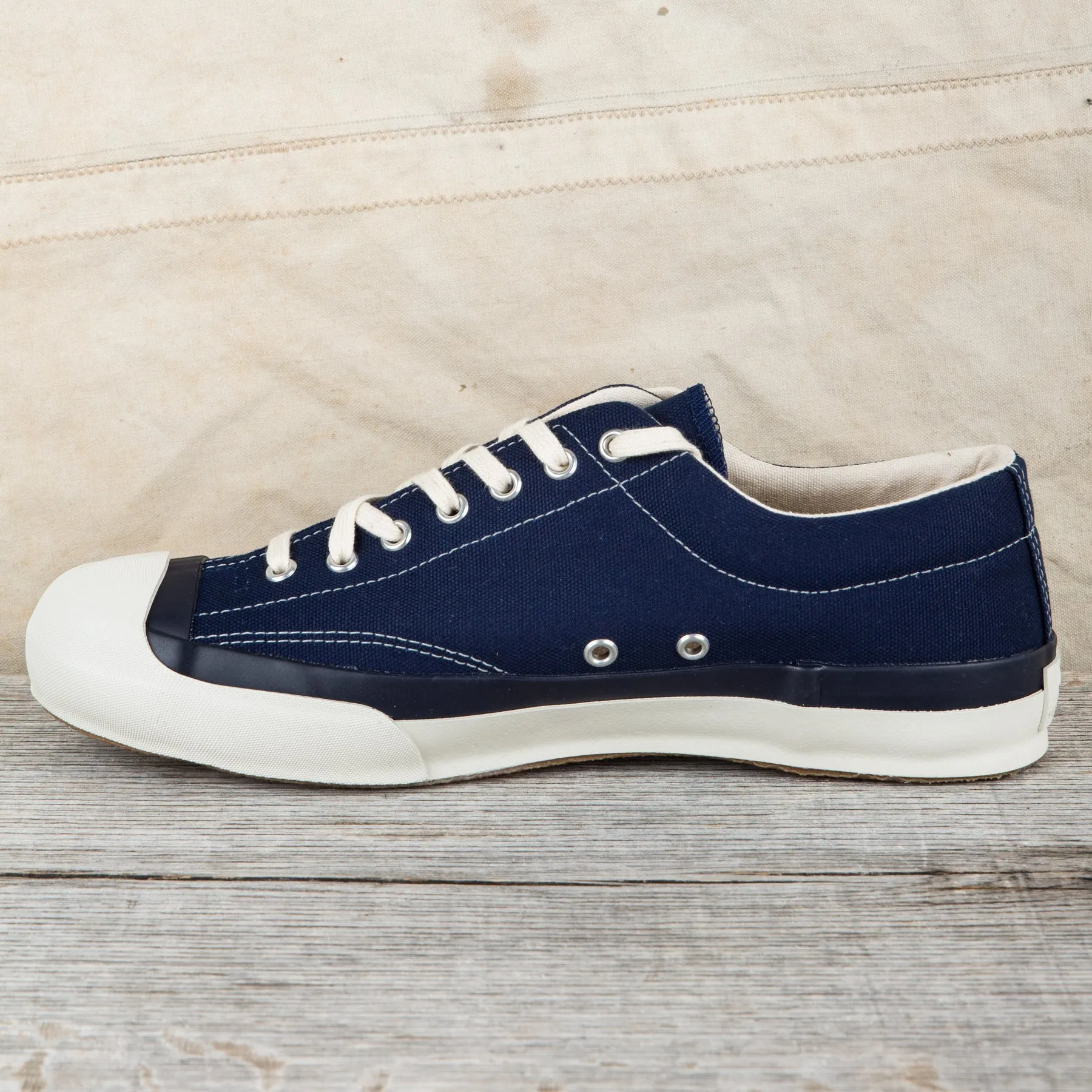 Moonstar Gym Court Vulcanized Rubber Sneakers Navy