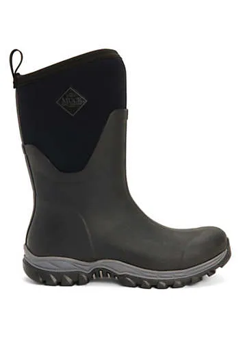 Muck Boots Black Arctic Sport Mid Wellington Boots | Kaleidoscope