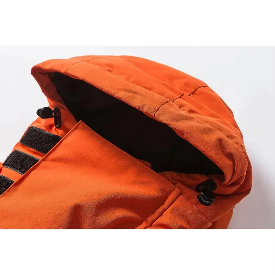 Multi Pockets Mask Style Parka Jacket