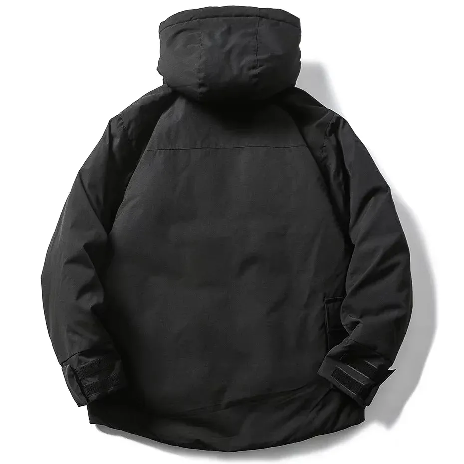 Multi Pockets Mask Style Parka Jacket