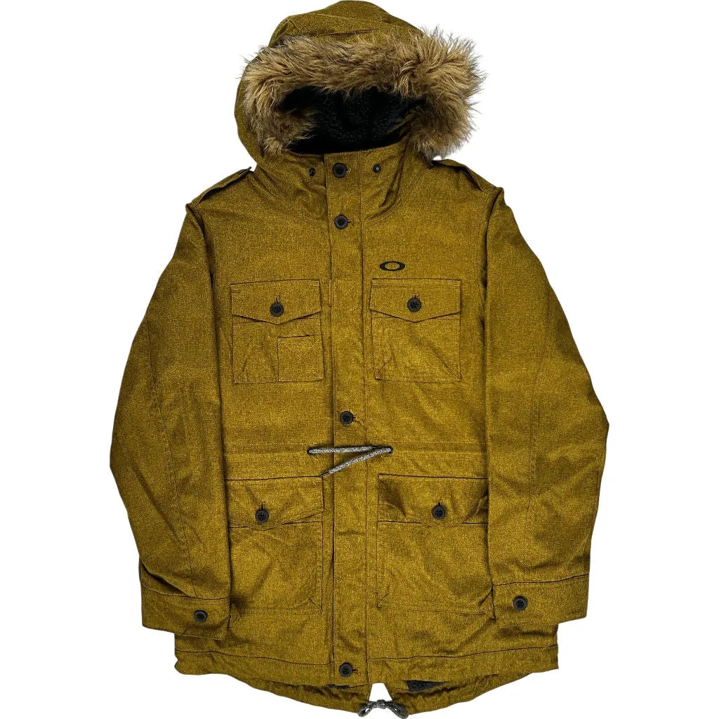 Oakley Fur Hood Parka Jacket - Medium - Brown Polyester