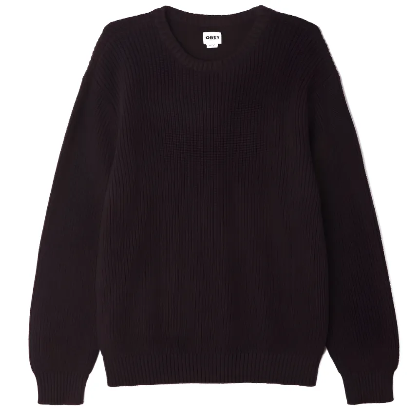 OBEY BOLD LABEL ORGANIC SWEATER // BLACK