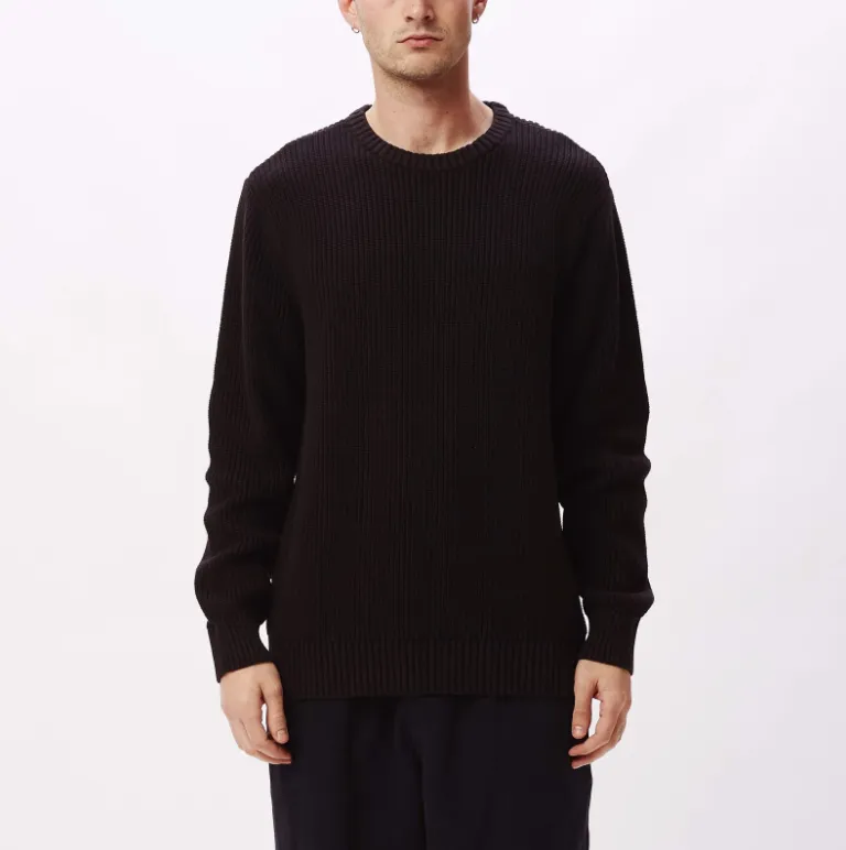 OBEY BOLD LABEL ORGANIC SWEATER // BLACK