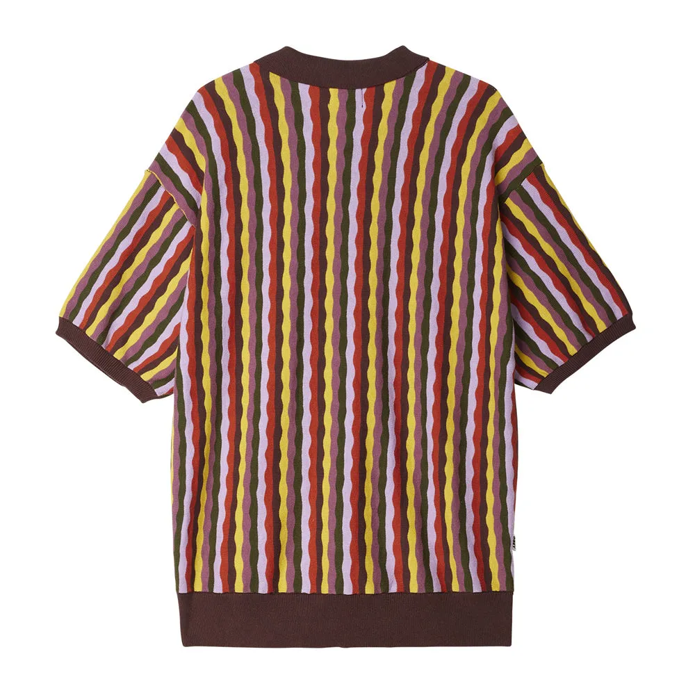 OBEY SURFACE POLO SWEATER SS // SEPIA MULTI