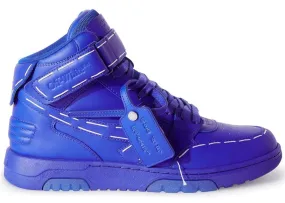 Off-White Ooo Mid Sartorial Stitching Blue High Top Sneakers