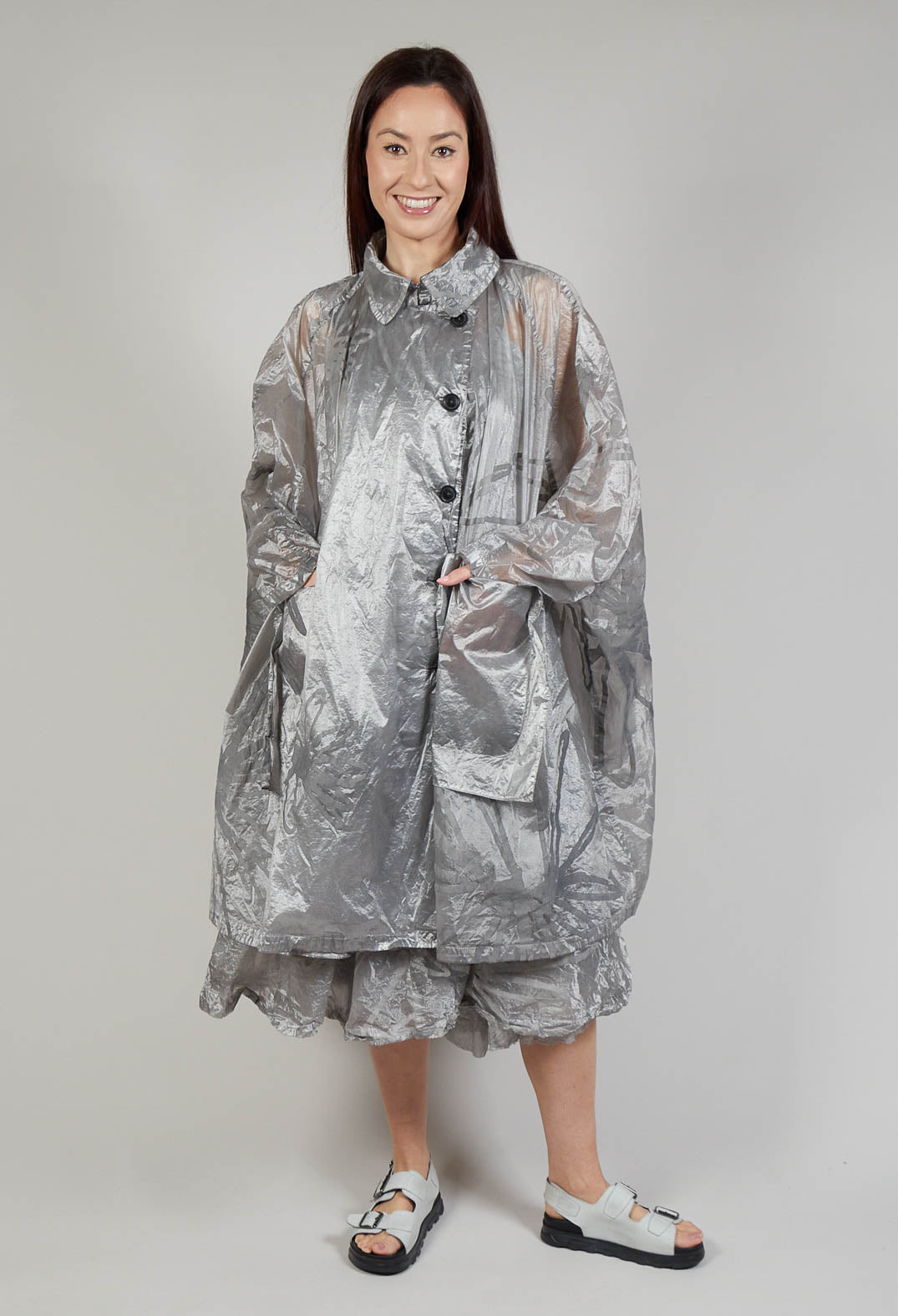 Oversized Trenchcoat in C.Coal 70% Cloud