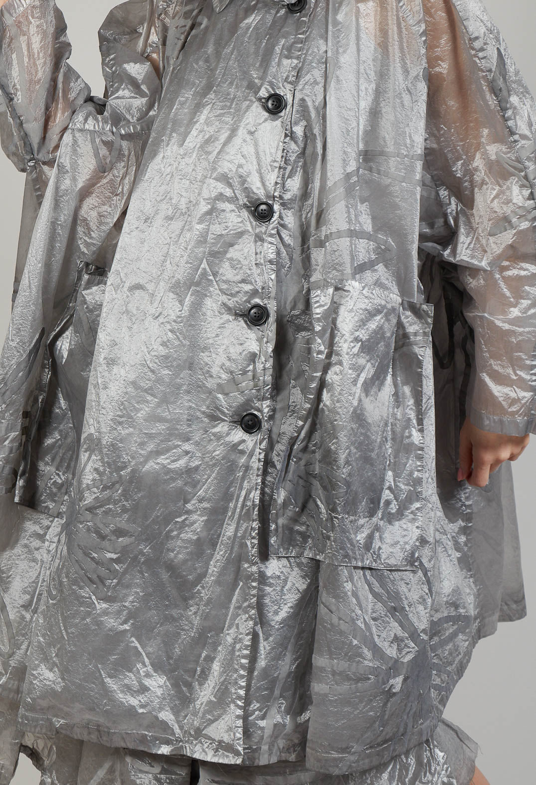 Oversized Trenchcoat in C.Coal 70% Cloud