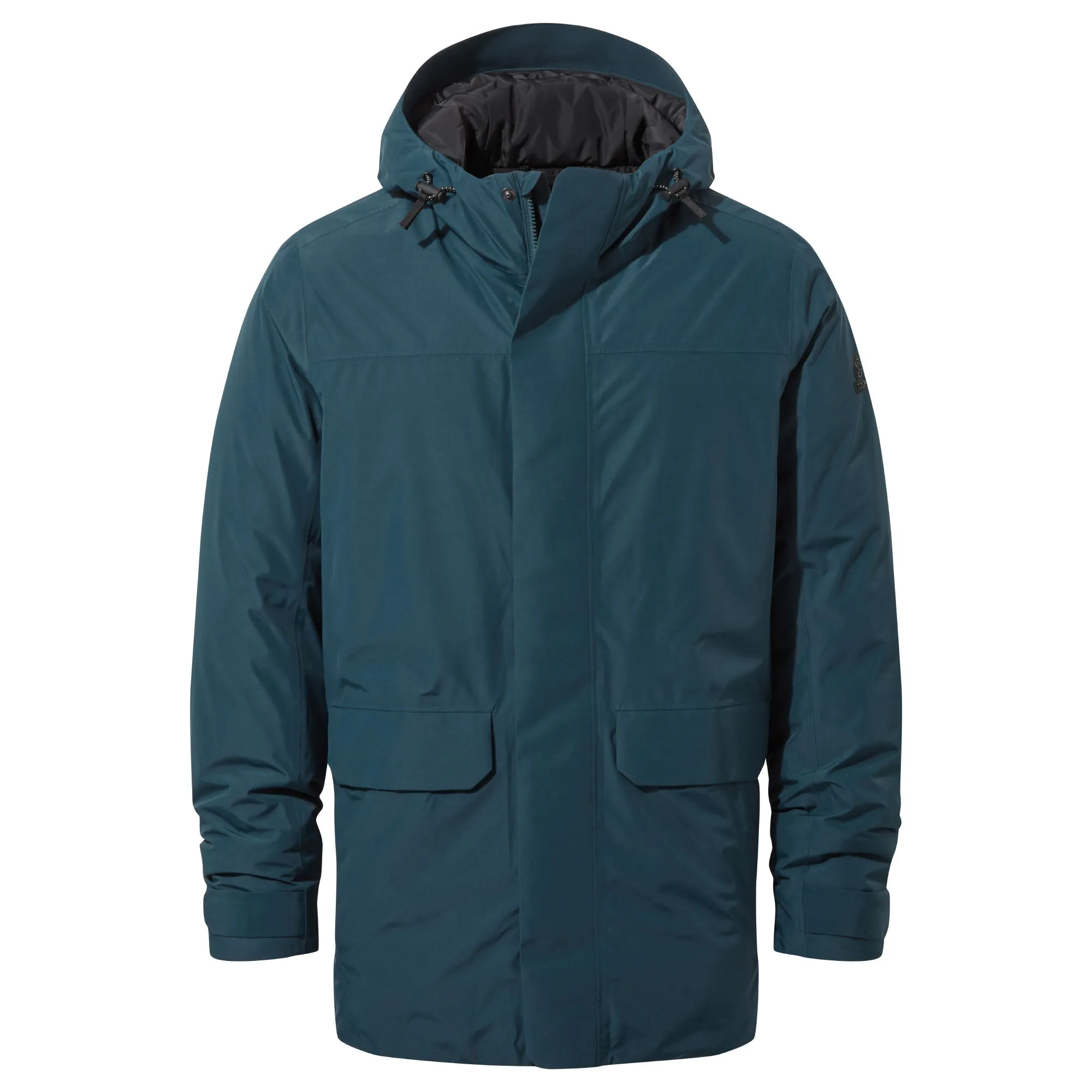 Pawter Mens Waterproof Down Parka - Petrol Green