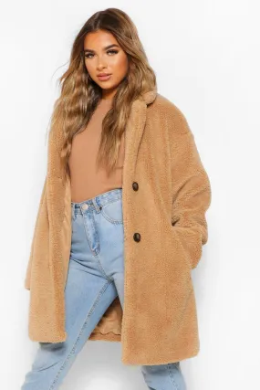 Petite Oversized Teddy Coat