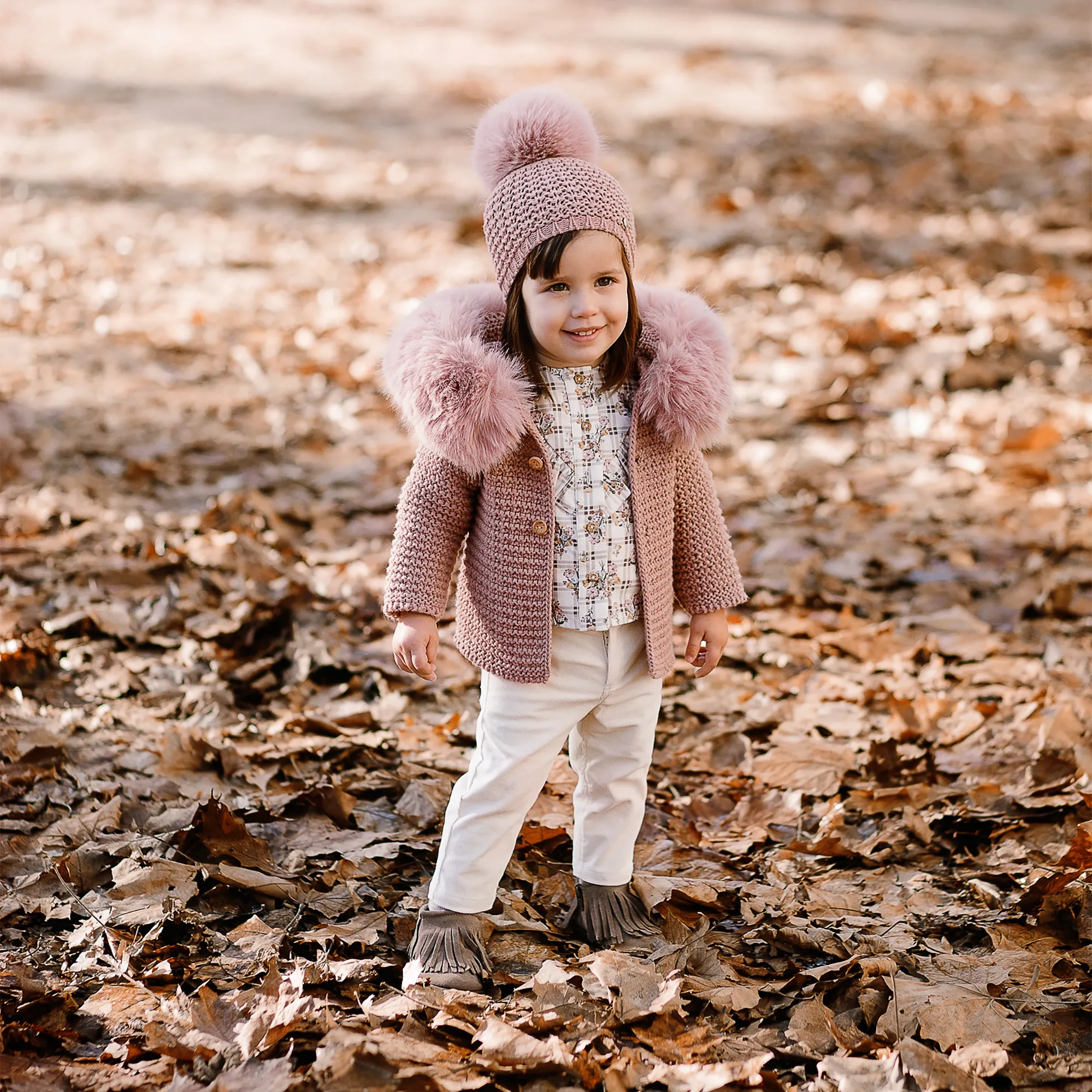 Pink Knitted Wool Jacket