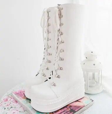 Platform Winter Wedge High Heel Knee High Boots