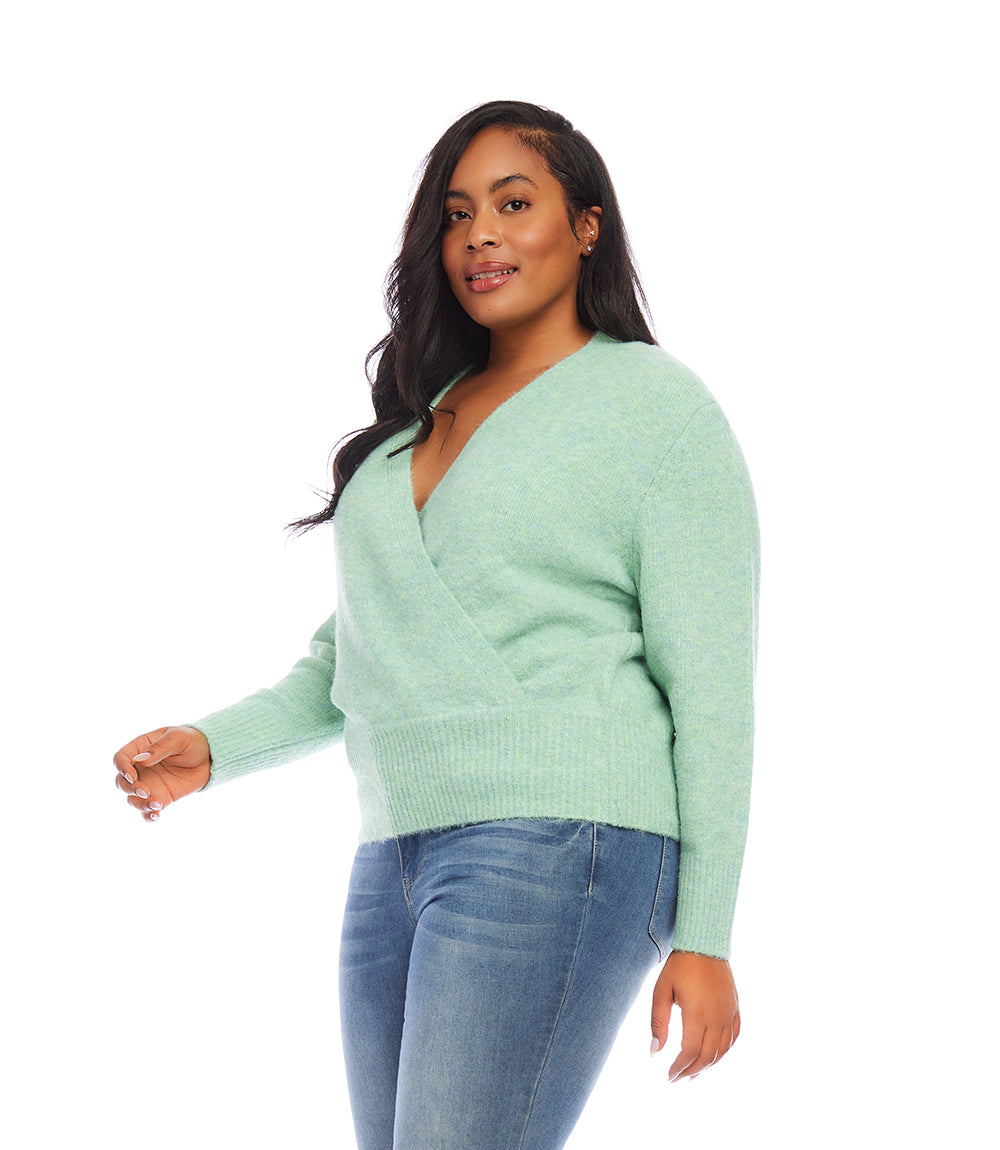 Plus Size Wrap Sweater