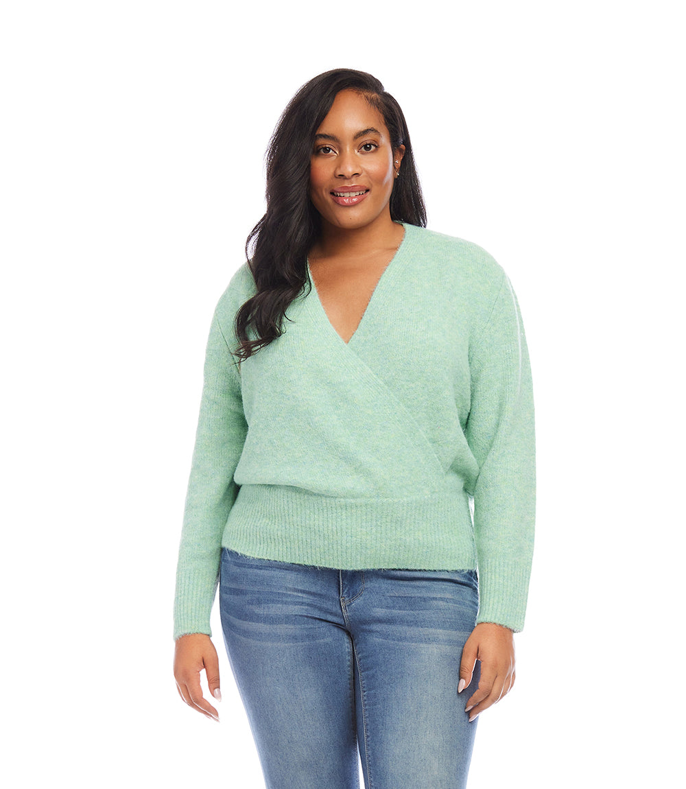 Plus Size Wrap Sweater