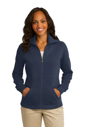 Port Authority Ladies Slub Fleece Full-Zip Jacket L293 Navy