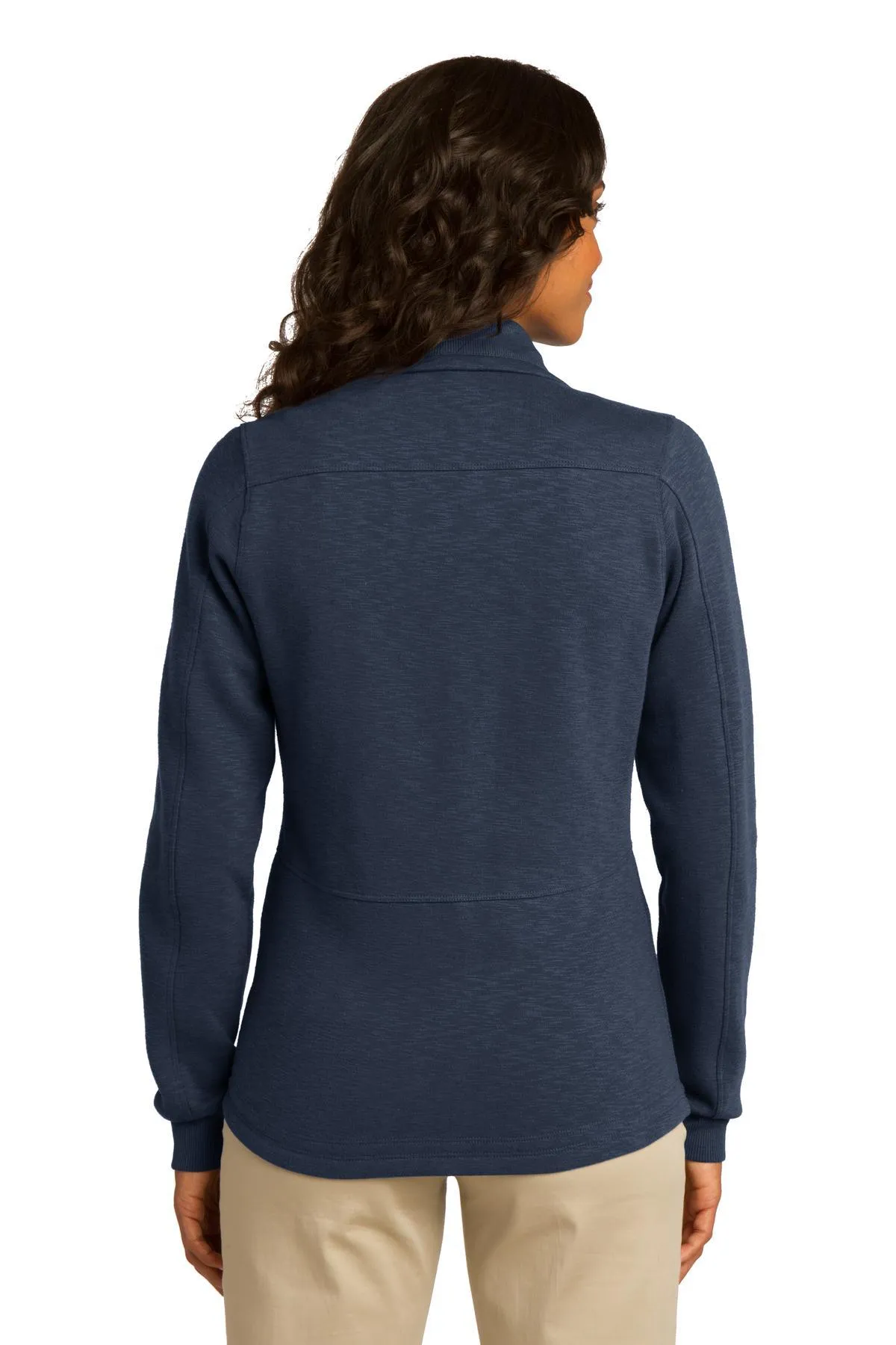 Port Authority Ladies Slub Fleece Full-Zip Jacket L293 Navy