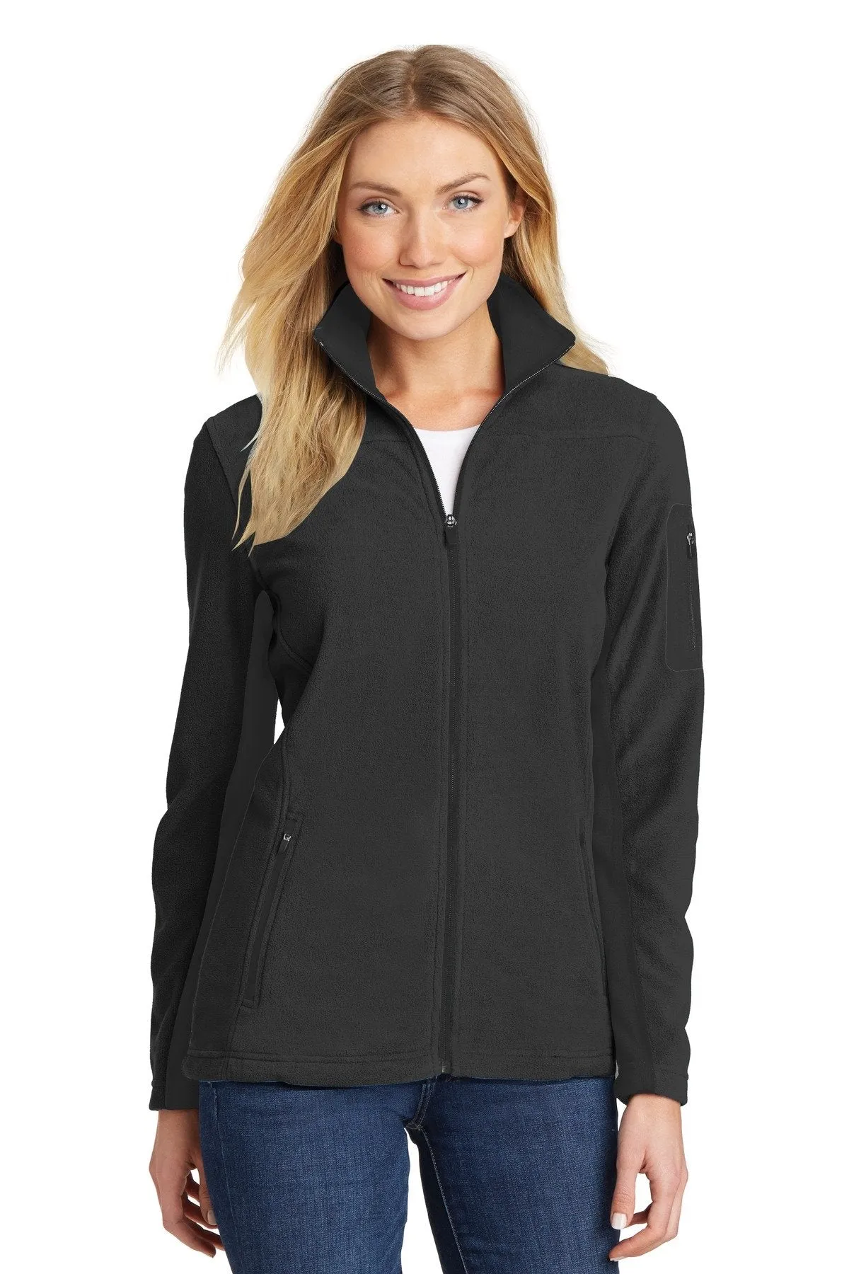 Port Authority Ladies Summit Fleece Full-Zip Jacket L233 Black/ Black