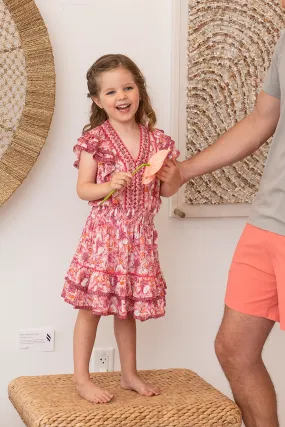 Poupette St. Barth - Kids Camilla Mini Dress - Pink Dalia