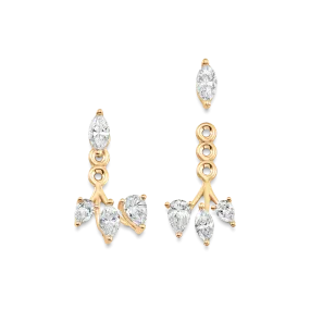 Purity Four Diamond Ear Jacket Earrings