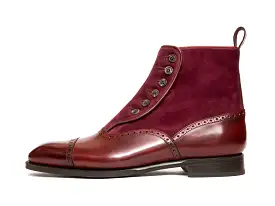 Puyallup - MTO - Burgundy Calf / Burgundy Suede - NGT Last - Single Leather Sole