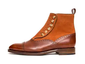 Puyallup - MTO - Gold Museum Calf / Rust Suede - NGT Last - Single Leather Sole