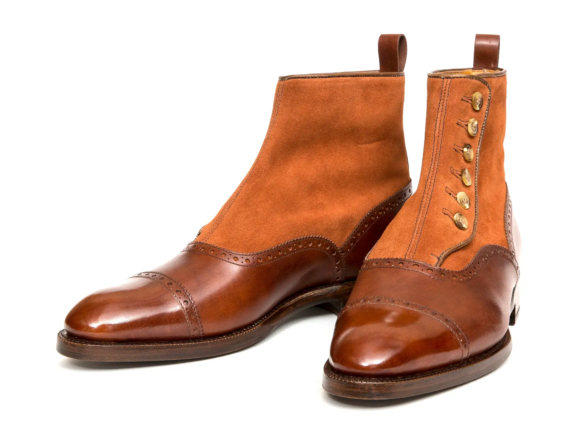 Puyallup - MTO - Gold Museum Calf / Rust Suede - NGT Last - Single Leather Sole