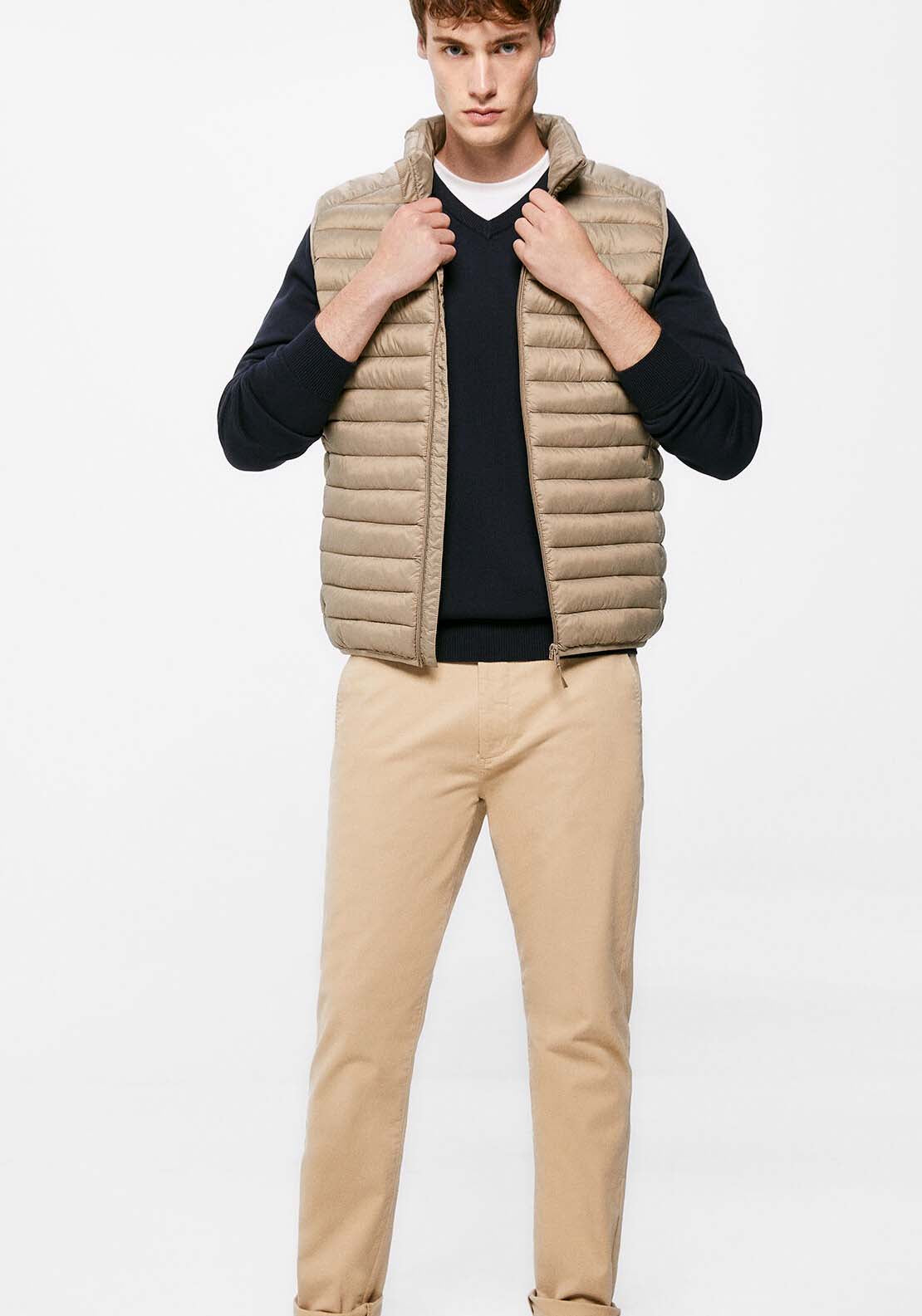 Quilted gilet - Sand