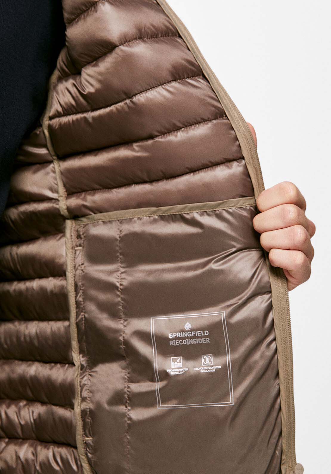 Quilted gilet - Sand