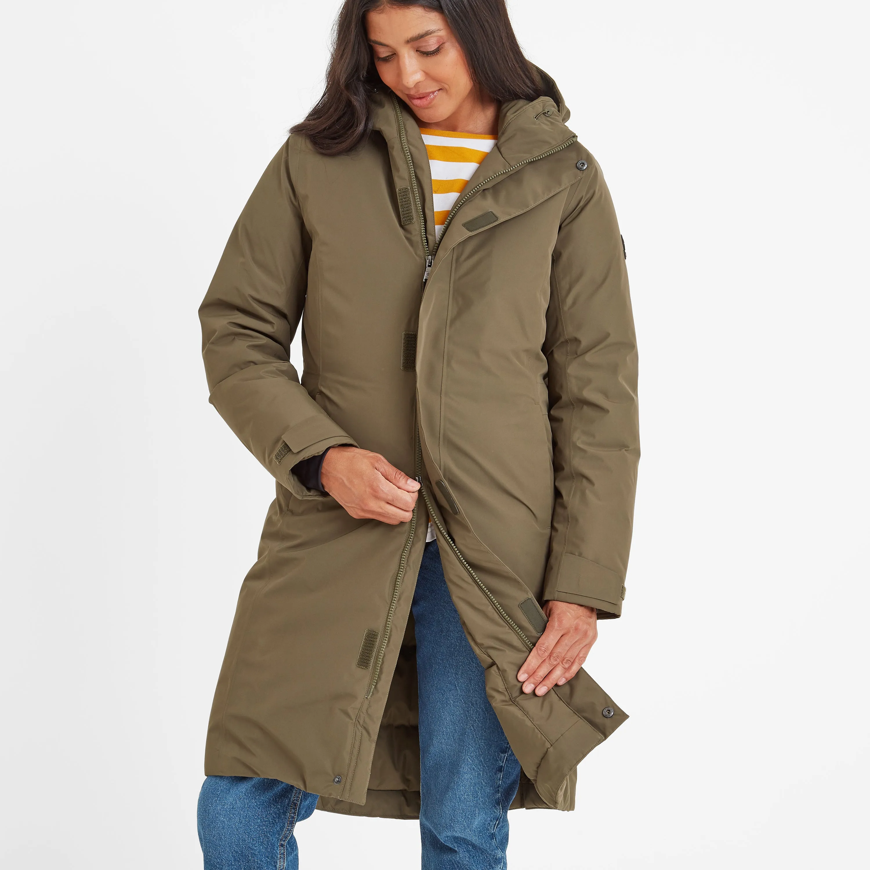 Reiner Womens Waterproof Down Parka - Khaki