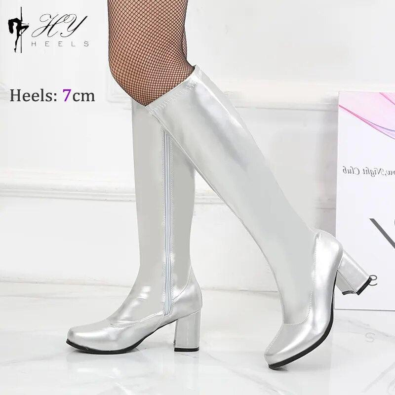 Retro Knee High Gogo Boots