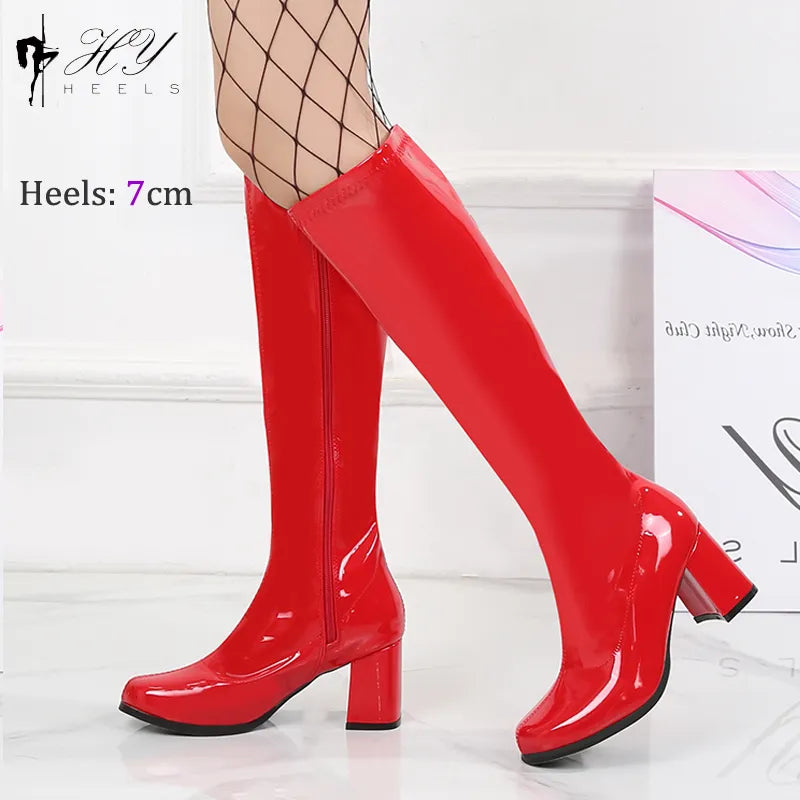 Retro Knee High Gogo Boots