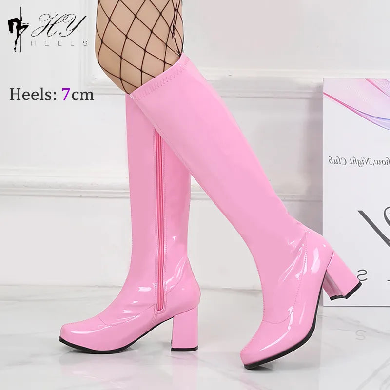 Retro Knee High Gogo Boots