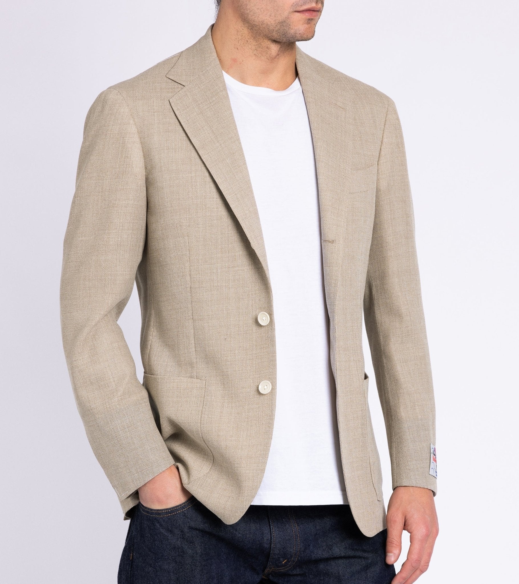 Ring Jacket Wool Mesh Balloon Jacket: Beige