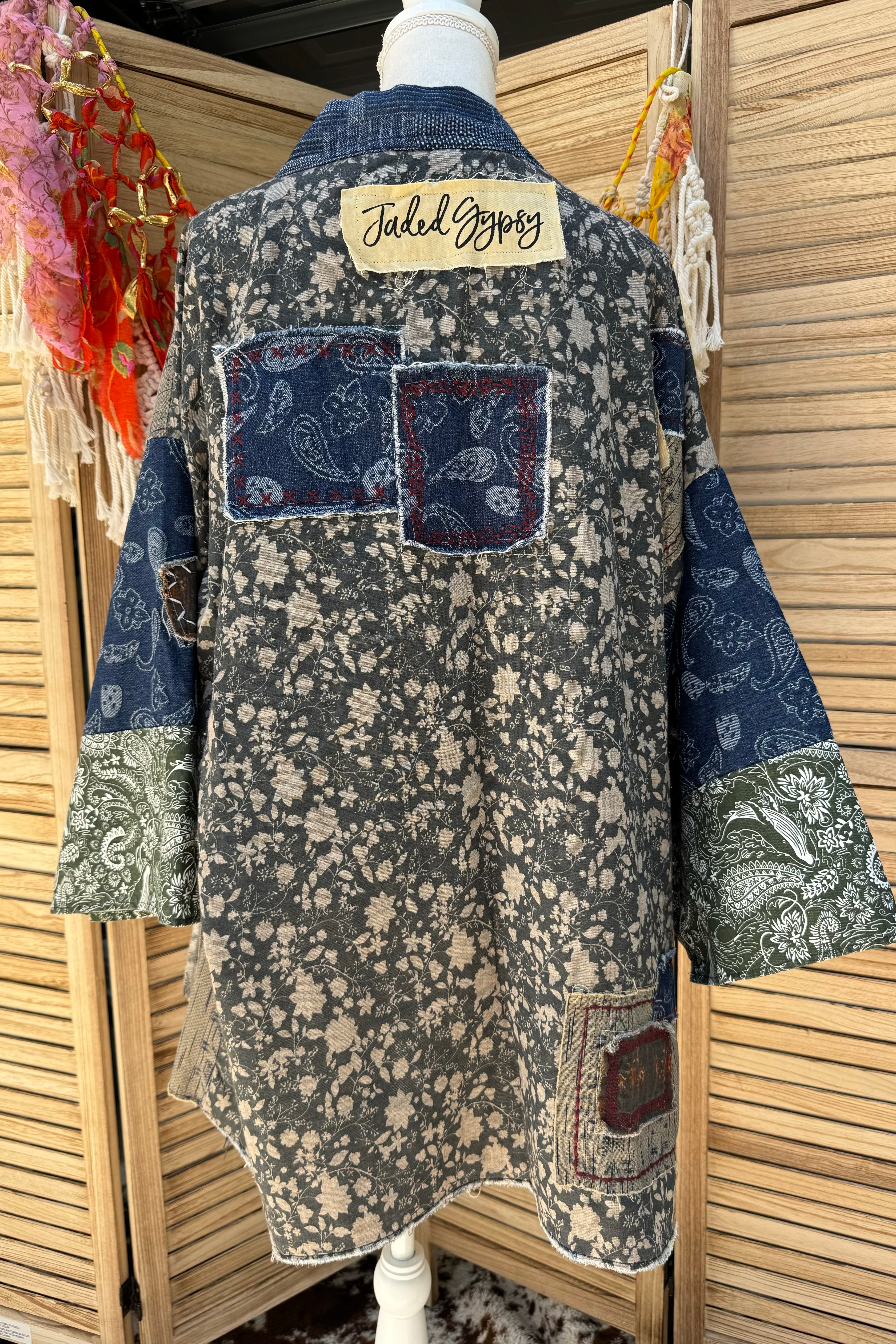 Sapphire Patched Jaded Gypsy Jacket