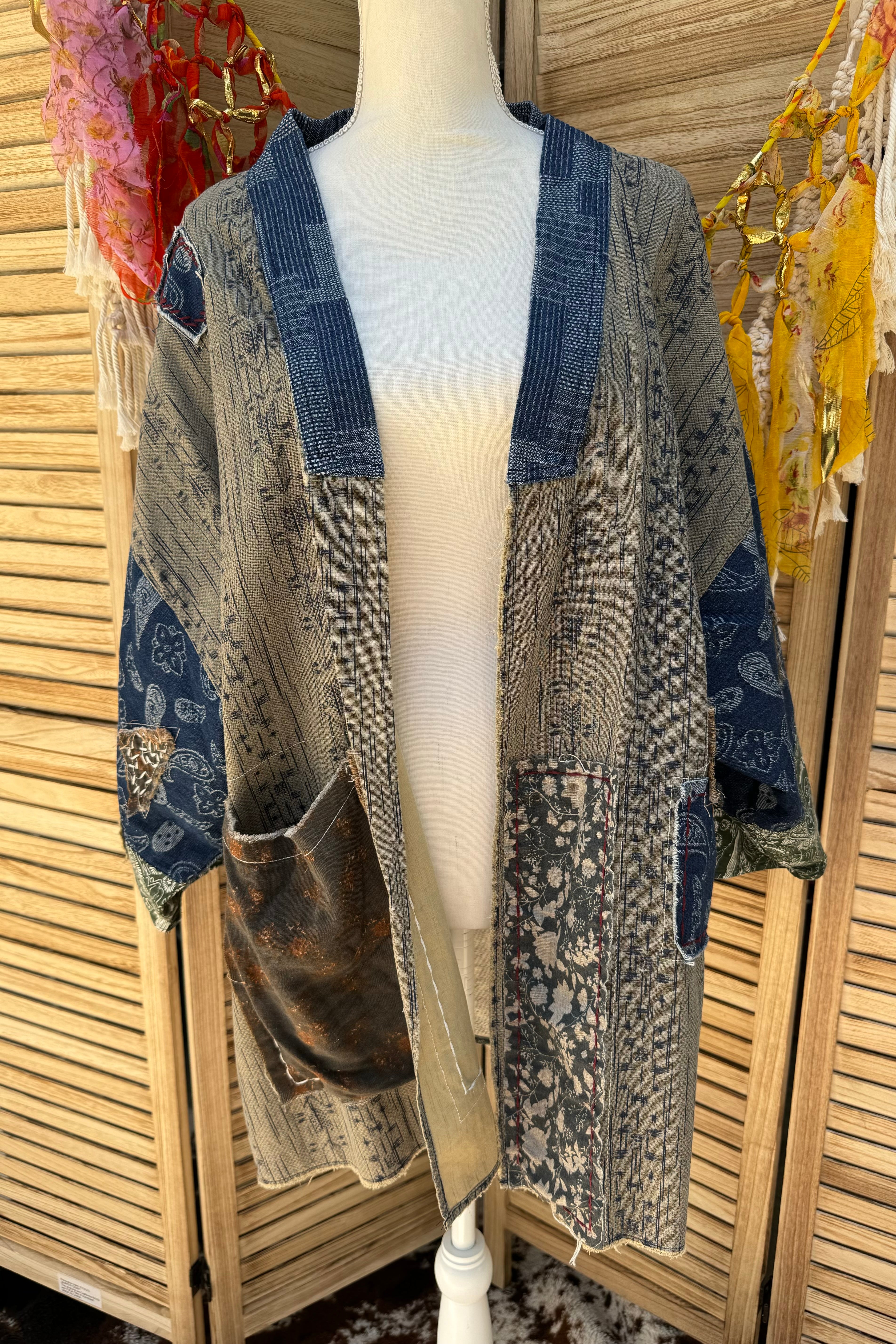 Sapphire Patched Jaded Gypsy Jacket