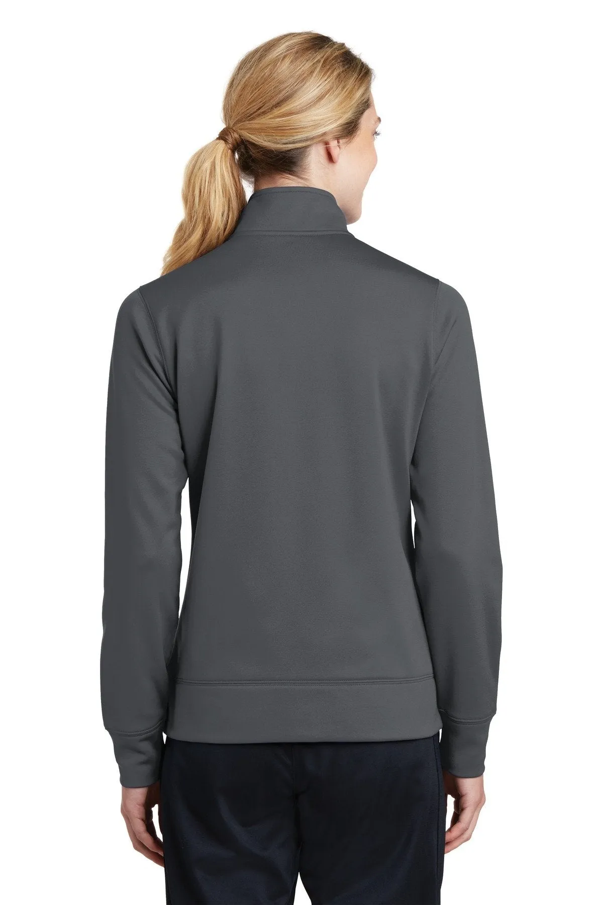 Sport-Tek Ladies Sport-Wick Fleece Full-Zip Jacket LST241 Dark Smoke Grey