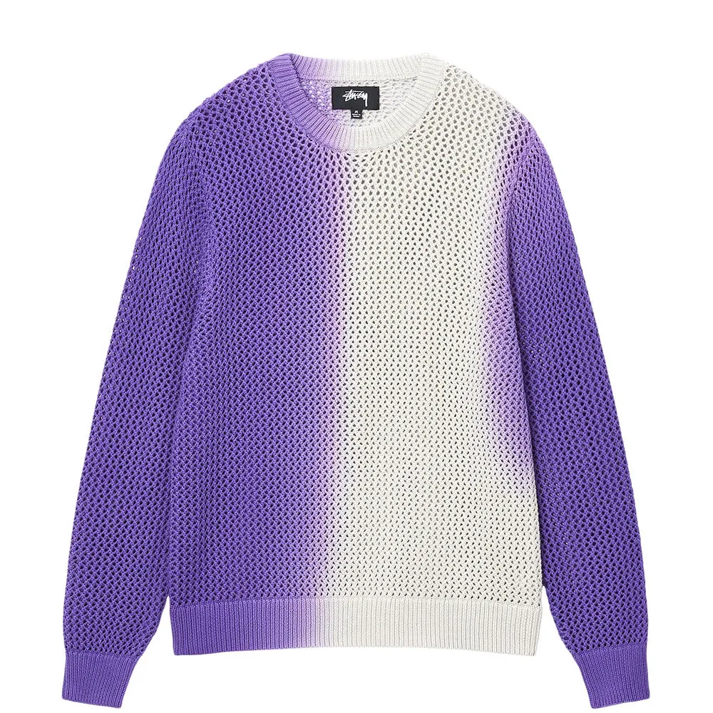 STSSY DYED LOOSE GAUGE SWEATER // PURPLE