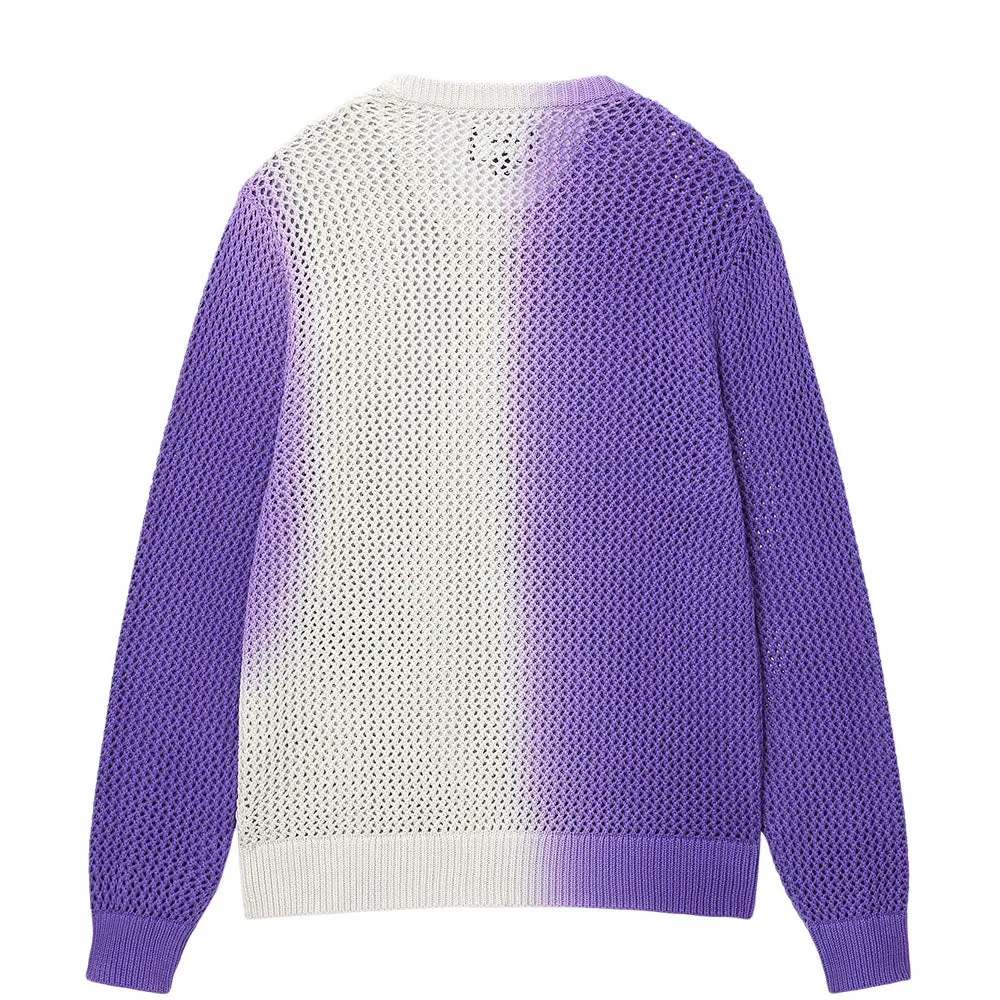 STSSY DYED LOOSE GAUGE SWEATER // PURPLE