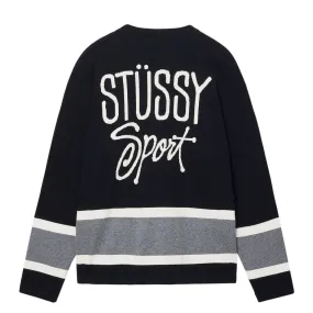 STSSY HOCKEY SWEATER // BLACK