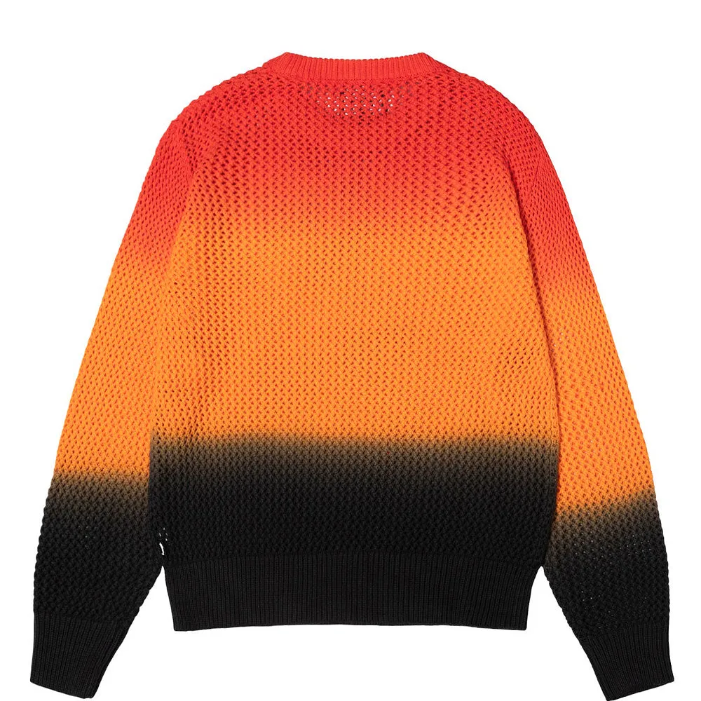 STSSY PIG. DYED LOOSE GAUGE SWEATER // LAVA