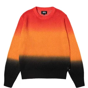 STSSY PIG. DYED LOOSE GAUGE SWEATER // LAVA