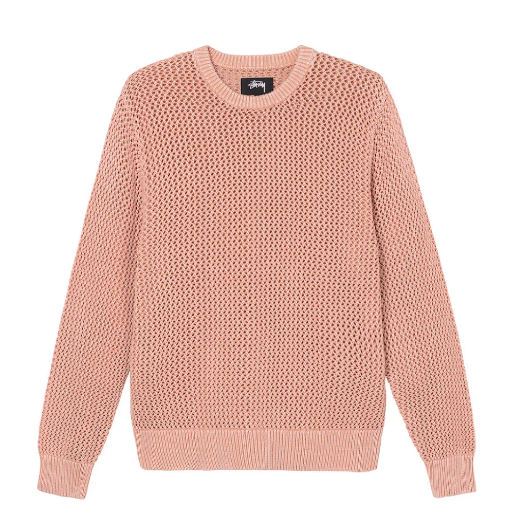 STSSY PIG. DYED LOOSE GAUGE SWEATER // PEACH