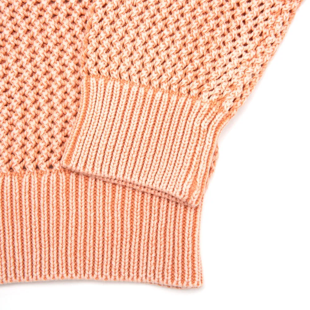 STSSY PIG. DYED LOOSE GAUGE SWEATER // PEACH