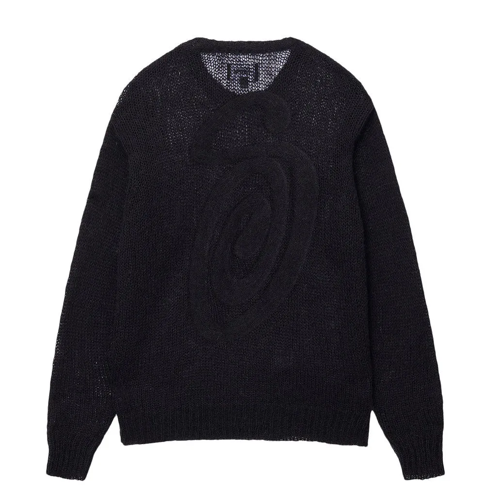 STSSY S LOOSE KNIT SWEATER // BLACK