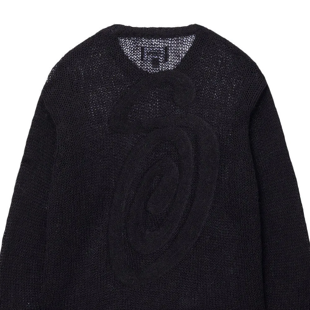 STSSY S LOOSE KNIT SWEATER // BLACK