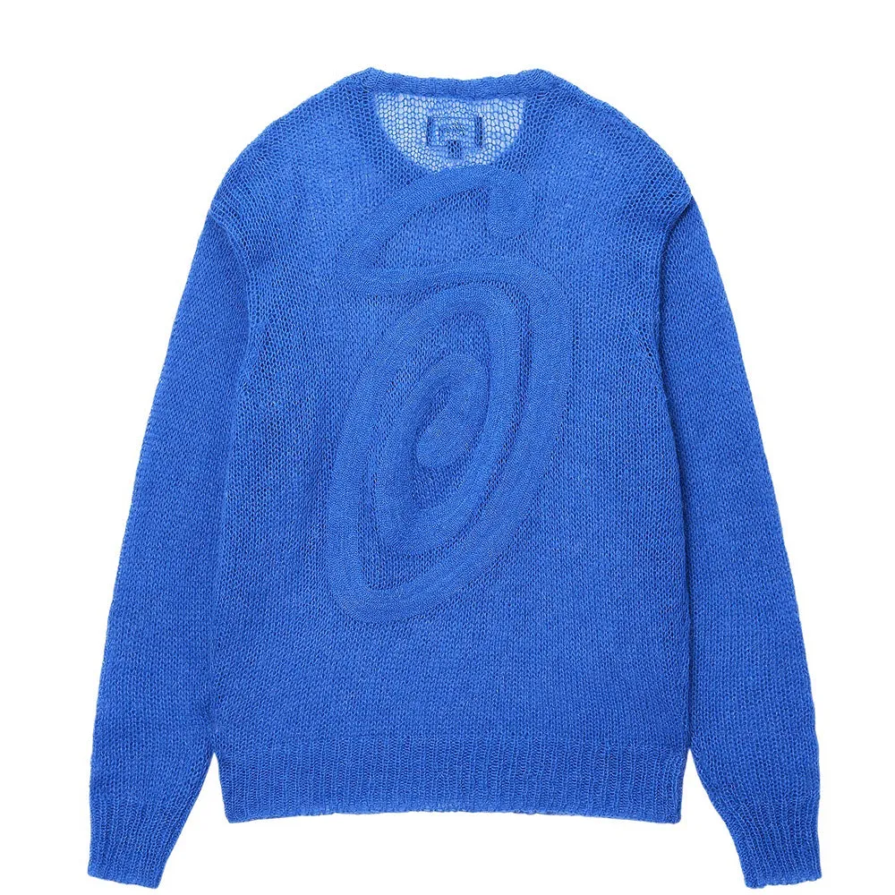 STSSY S LOOSE KNIT SWEATER // BLUE